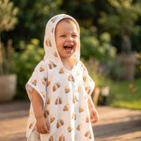 Bamboo Muslin Poncho XKKO BMB Digi - Bear Family