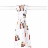 Bamboo muslin towel XKKO BMB 90x100 Digi - Bear Family