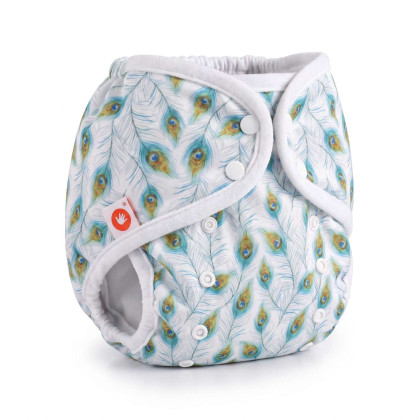 XKKO Diaper Cover One Size - Peacock Feathers