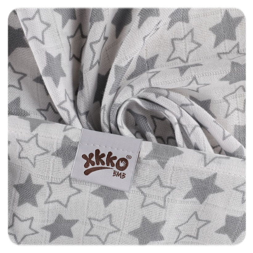 Bamboo muslins XKKO BMB 70x70 - Little Stars Silver MIX 3pcs