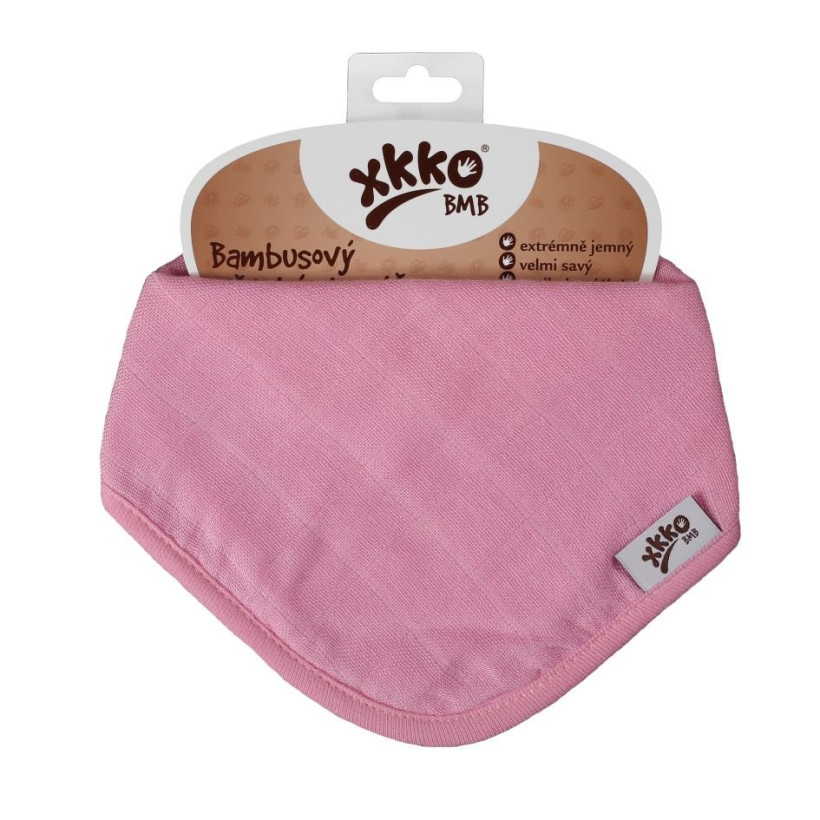 Bamboo bandana XKKO BMB - Baby Pink 3x1ps Wholesale packing
