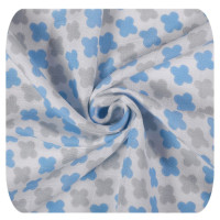 Bamboo swaddle XKKO BMB 120x120 - Baby Blue Cross 5x1ps (Wholesale packaging)