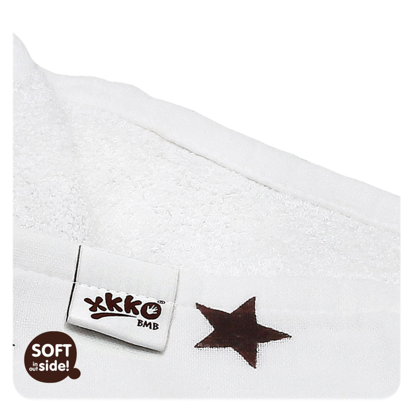 Bamboo blanket XKKO BMB 130x70 - Natural Brown Stars 5x1ps Wholesale packing