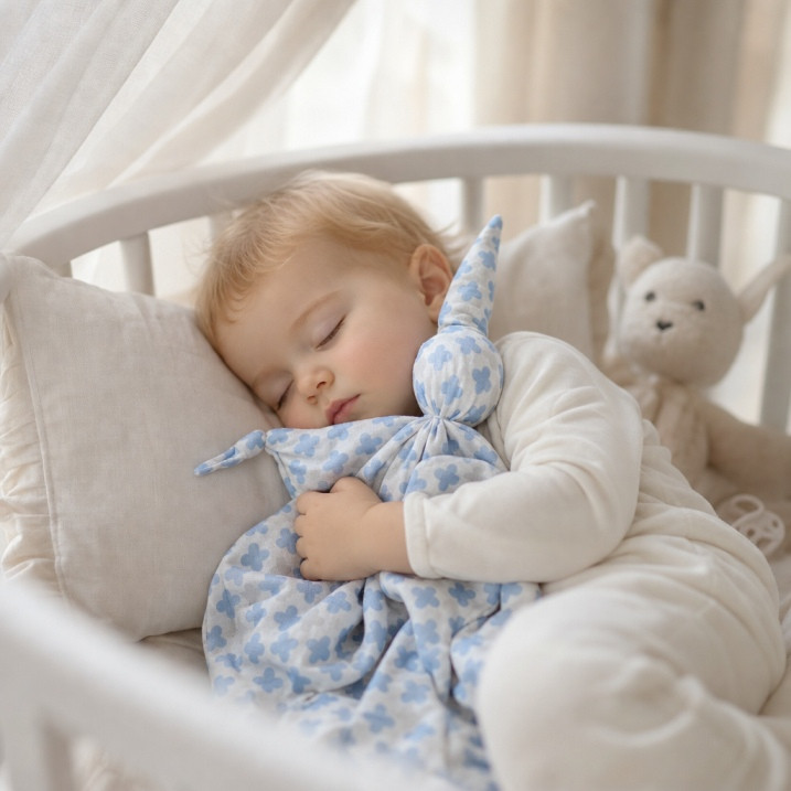 Bamboo cuddly toy XKKO BMB - Baby Blue Cross