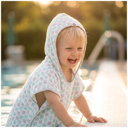 Bamboo Muslin Poncho XKKO BMB - Cross Mint