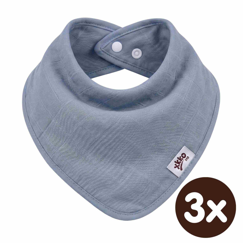 Bamboo bandana XKKO BMB - Silver 3x1ps Wholesale packing