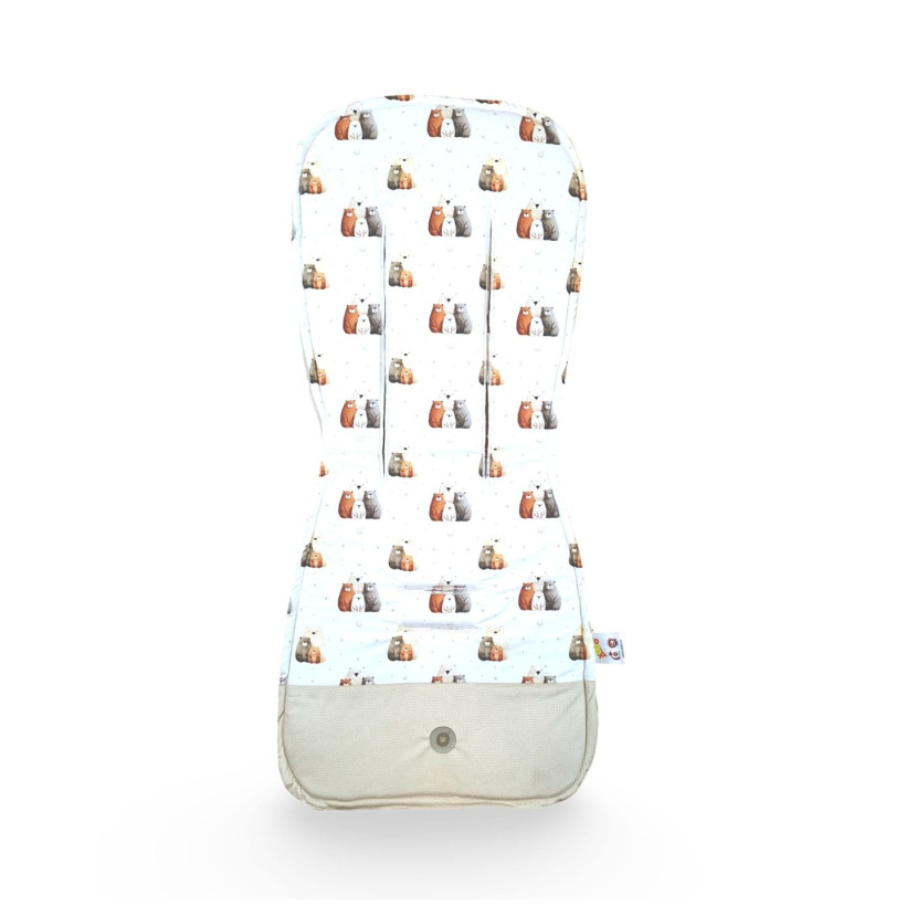 Stroller Seat Liner XKKO LUX - Bear Family