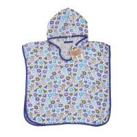 Bamboo Muslin Poncho XKKO BMB - Flowers&Birds Boys