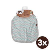 Bamboo Burp Cloth XKKO BMB - Mint Chevron 3x1ps (Wholesale packaging)