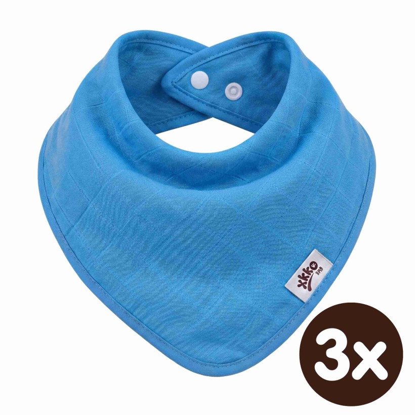 Bamboo bandana XKKO BMB - Cyan 3x1ps Wholesale packing