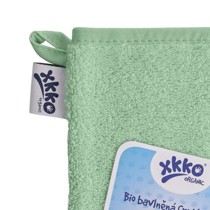 Organic cotton Terry Bath Glove XKKO Organic - Mint