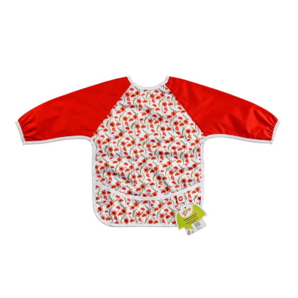 XKKO long-sleeve bib - Red Poppies