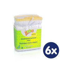 Prefolded Diapers XKKO Classic - Newborn White 6x6ps (Wholesale pack.)