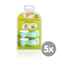Pram Clips XKKO - Mint 5x2ps (Wholesale pack.)