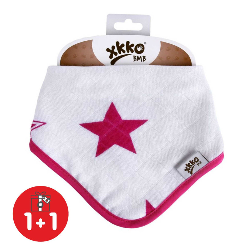 Bamboo bandana XKKO BMB - Magenta Stars