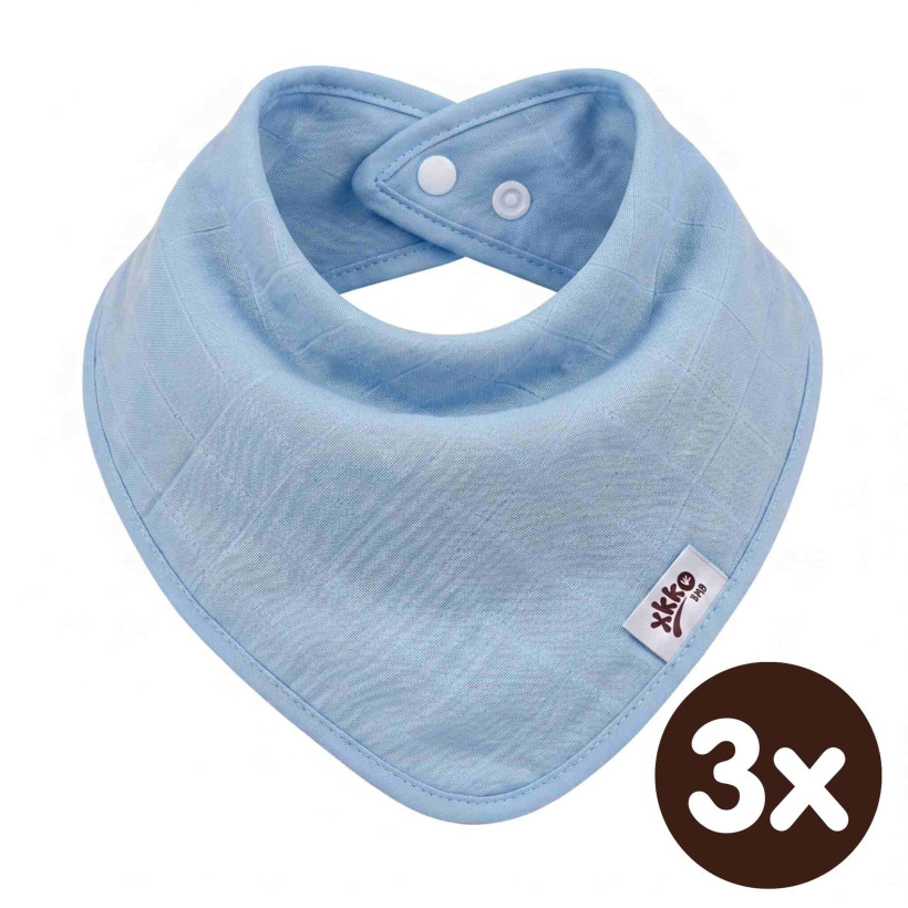 Bamboo bandana XKKO BMB - Baby Blue 3x1ps Wholesale packing