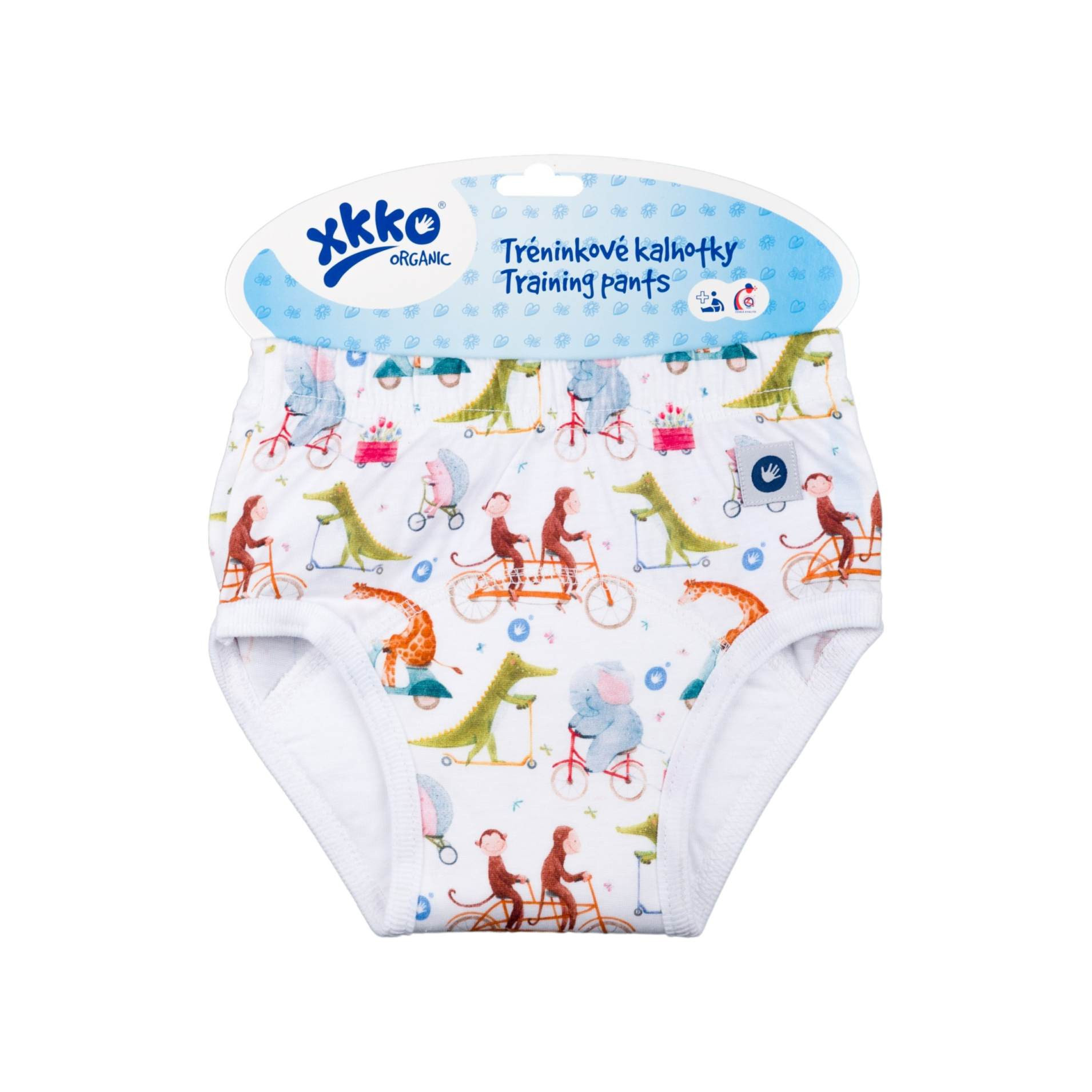 We recommend our Organic Cotton Training pants XKKO Organic ZOO on the Road Size L the goods are in stock. www.xkko.eu