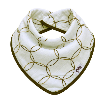 Bamboo bandana XKKO BMB - Natural Brown Circles