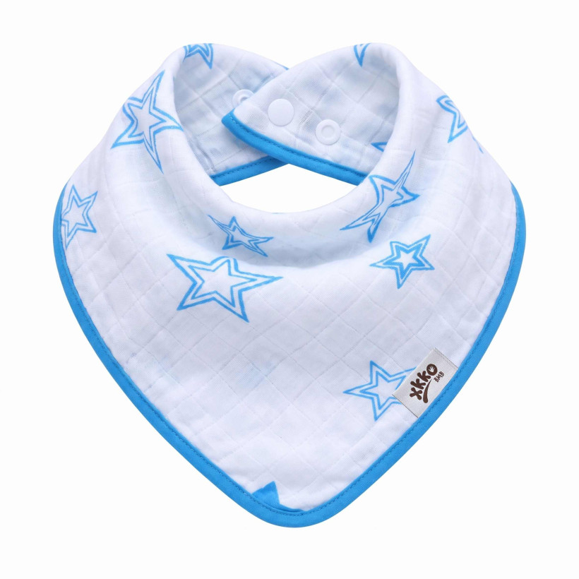 Bamboo bandana XKKO BMB - Cyan Stars 3x1ps Wholesale packing