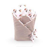Cotton swaddling wrap XKKO LUX with coconut insert - Bear Family
