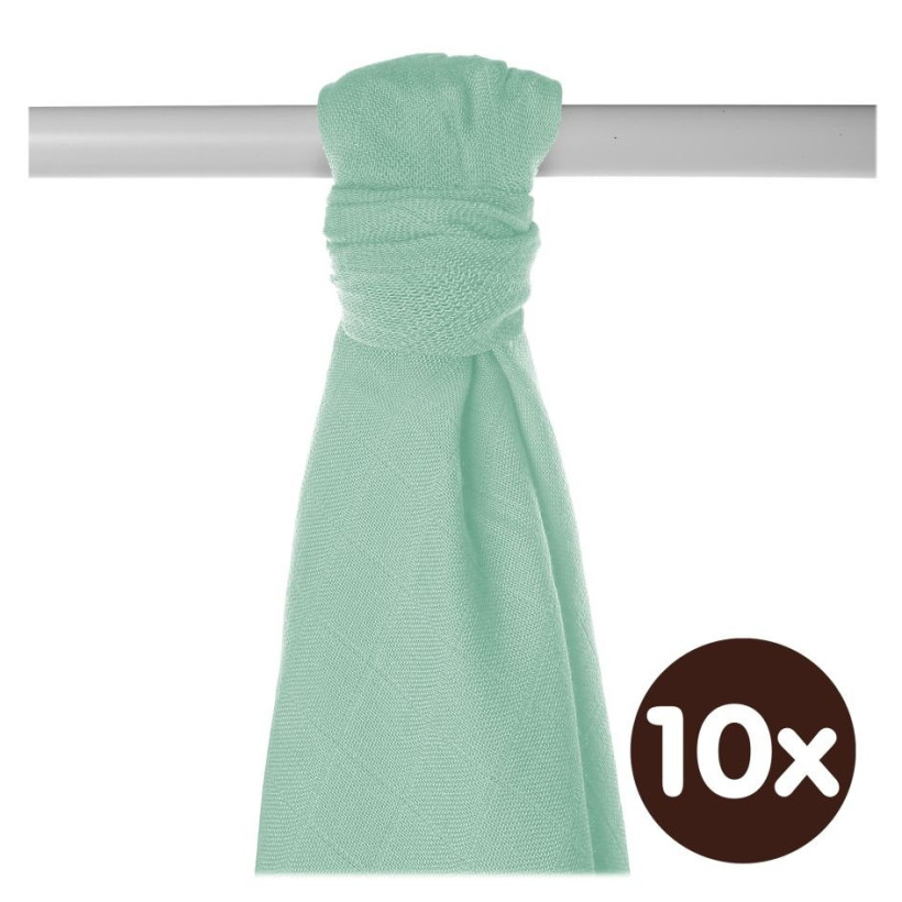 Bamboo muslin towel XKKO BMB 90x100 - Mint 10x1pcs (Wholesale packaging)