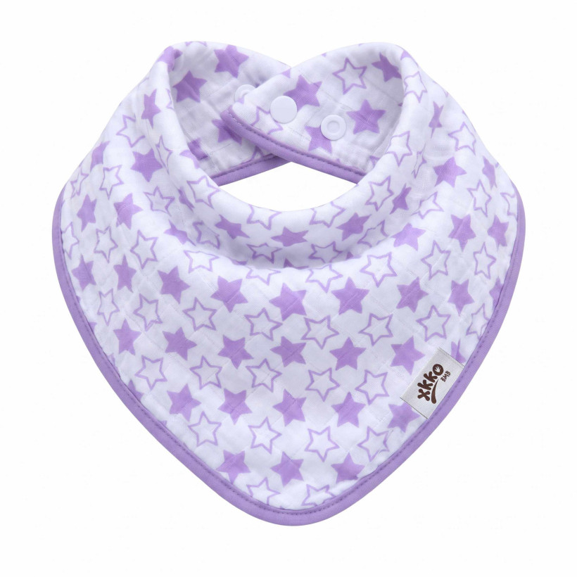 Bamboo bandana XKKO BMB - Little Stars Lilac