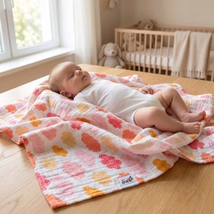 Bamboo muslin towel XKKO BMB 90x100 - Heaven For Girls