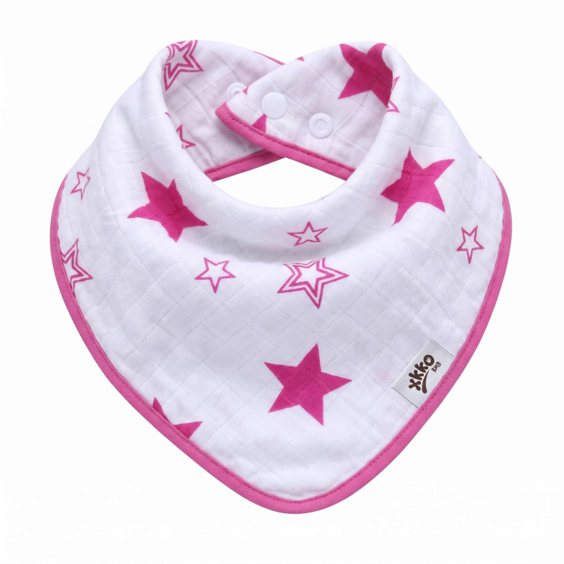 Bamboo bandana XKKO BMB - Magenta Stars 3x1ps Wholesale packing