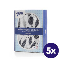 Organic Cotton Swaddle XKKO Organic 120x120 - Silver Fish 5x1ps (Wholesale pack.)