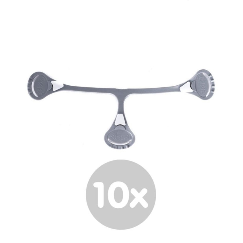 Snappi Original Diaper Fastener by XKKO - Grey 10x1ps (Wholesale pack)