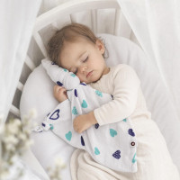 Bamboo cuddly toy XKKO BMB - Ocean Blue Hearts