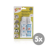 Multifunctional Clips XKKO - Little Stars Cyan MIX 5x2ps (Wholesale pack.)