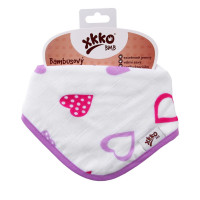 Bamboo bandana XKKO BMB - Lilac Hearts