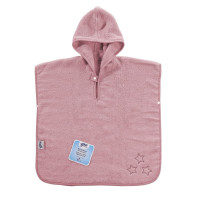 Organic cotton terry Poncho XKKO Organic - Baby Pink Stars 5x1ps (Wholesale pack.)