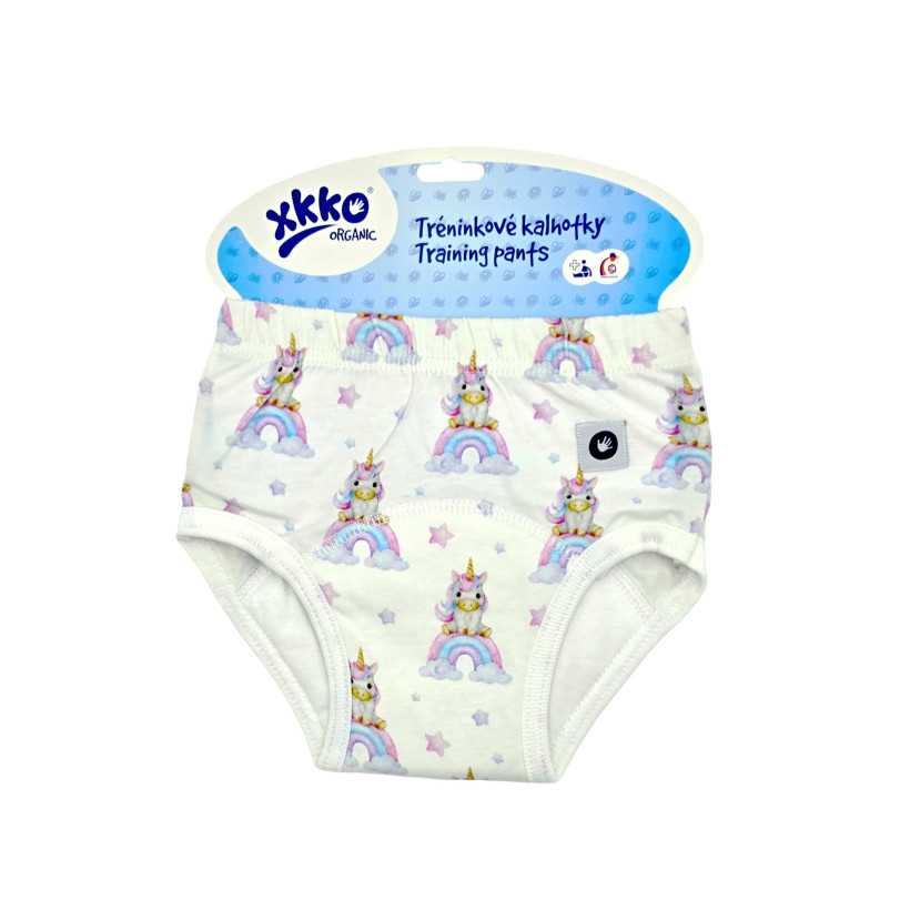 Organic Cotton Training pants XKKO Organic - Unicorns Size S