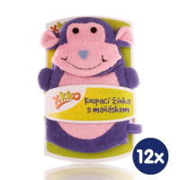 XKKO Polyester Bath Glove - Monkey 12x1ps (Wholesale pack.)