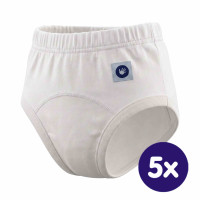 Organic Cotton Training pants XKKO Organic - White 5x1ps (Wholesape pack.)