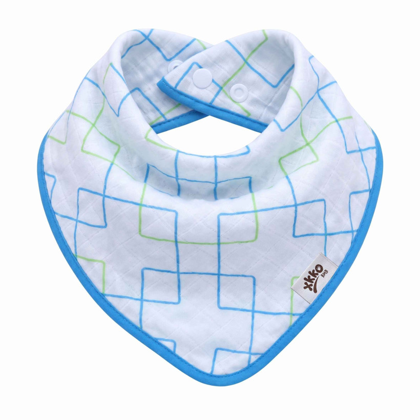 Bamboo bandana XKKO BMB - Cyan Squares