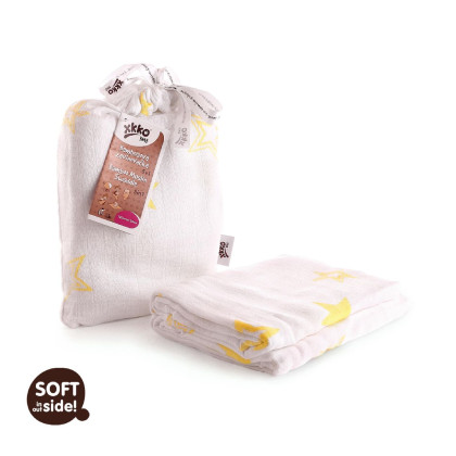 Bamboo swaddle XKKO BMB 120x120 - Lemon Stars