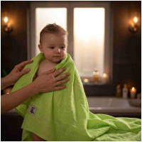 Bamboo muslin towel XKKO BMB 90x100 - Lime