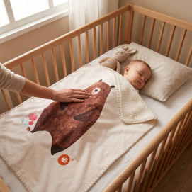 Spanish baby blanket XKKO LUX 75x100 - Bear
