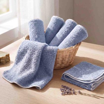 Organic cotton terry wipes XKKO Organic 21x21 - Baby Blue