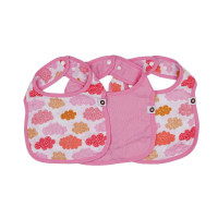 Bamboo Burp Cloth XKKO BMB - Heaven For Girls MIX 5x3ps (Wholesale packaging)