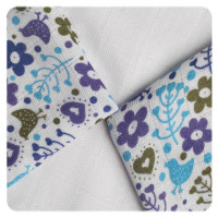 Bamboo muslins XKKO BMB 30x30 - Flowers&Birds Boys MIX  9pcs