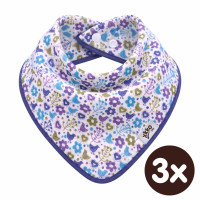 Bamboo bandana XKKO BMB - Flowers&Birds Boys 3x1ps Wholesale packing