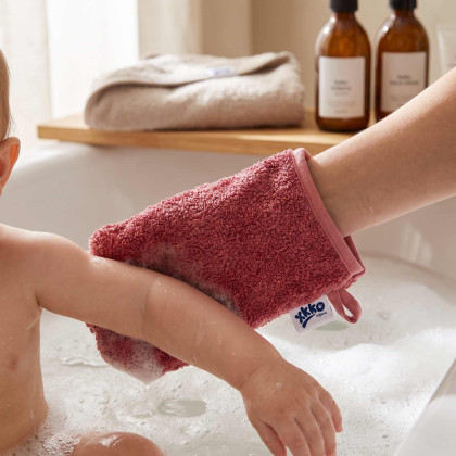 Organic cotton Terry Bath Glove XKKO Organic - Mesa Rose