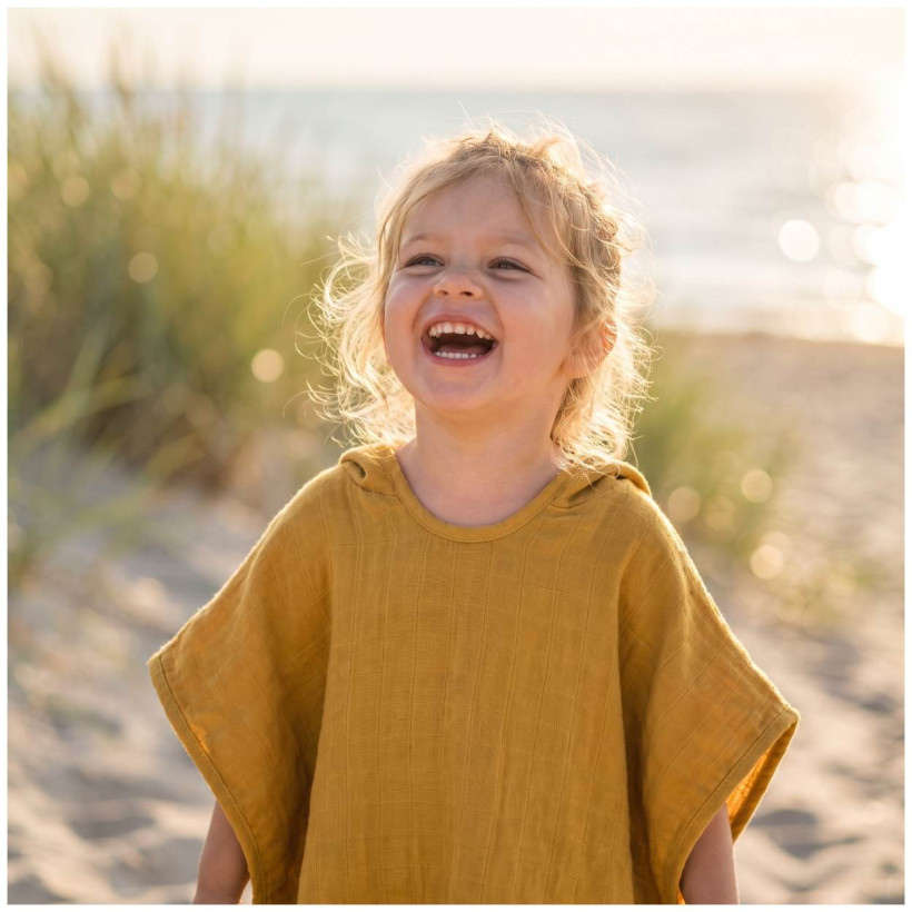 Bamboo Muslin Poncho XKKO BMB Colours - Honey Mustard