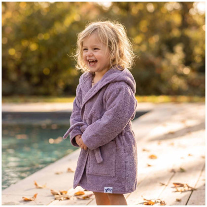 Organic Cotton Terry Bathrobe XKKO Organic - Lavender Aura