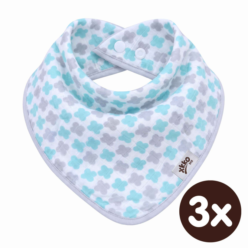 Bamboo bandana XKKO BMB - Mint Cross 3x1ps Wholesale packing