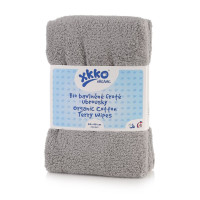 Organic cotton terry wipes XKKO Organic 40x40 - Grey